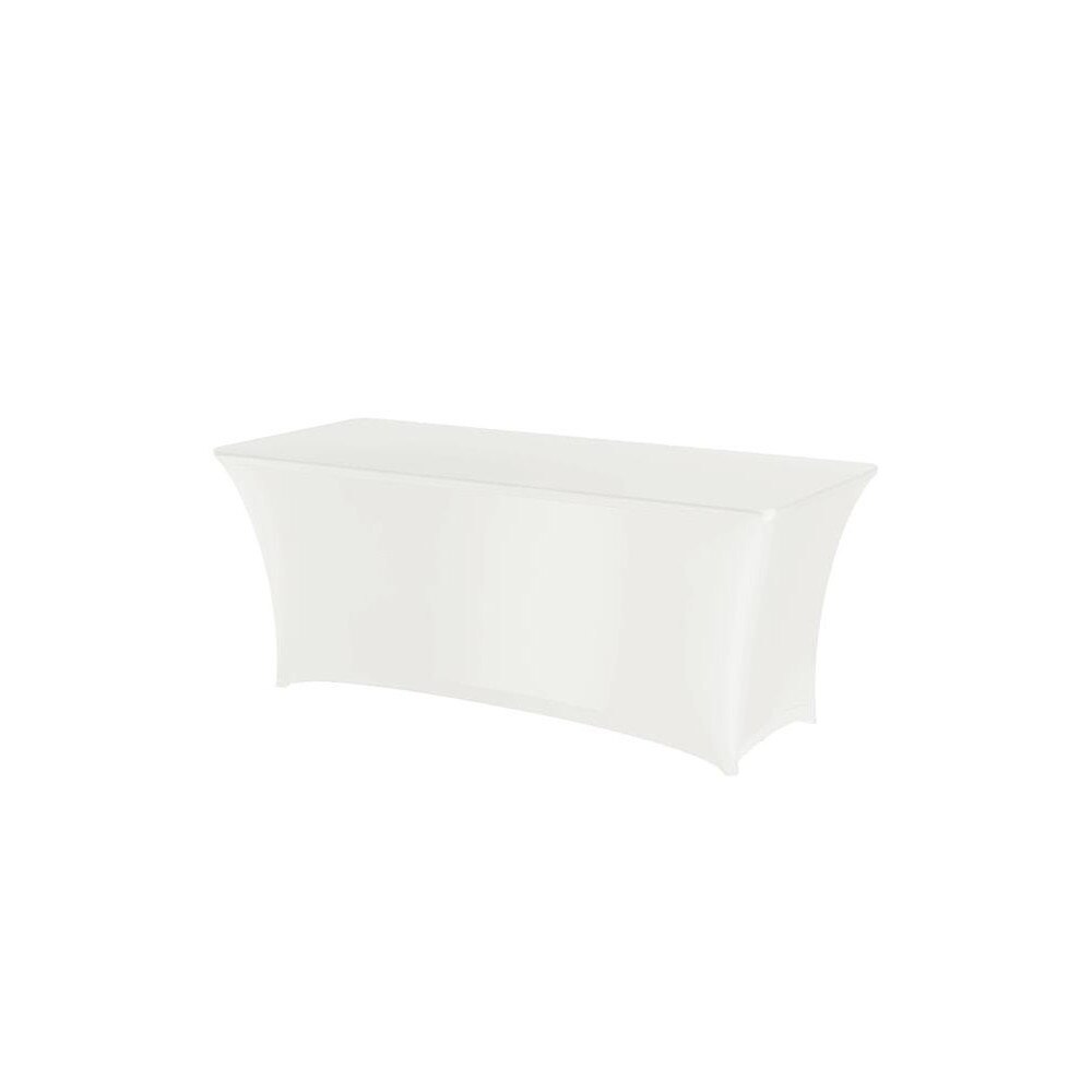 Fata de masa tip husa, alba pentru masa dreptunghiulara, Hendi, 1500x760x(H)730mm, 90% micro poliester / 10% elastan